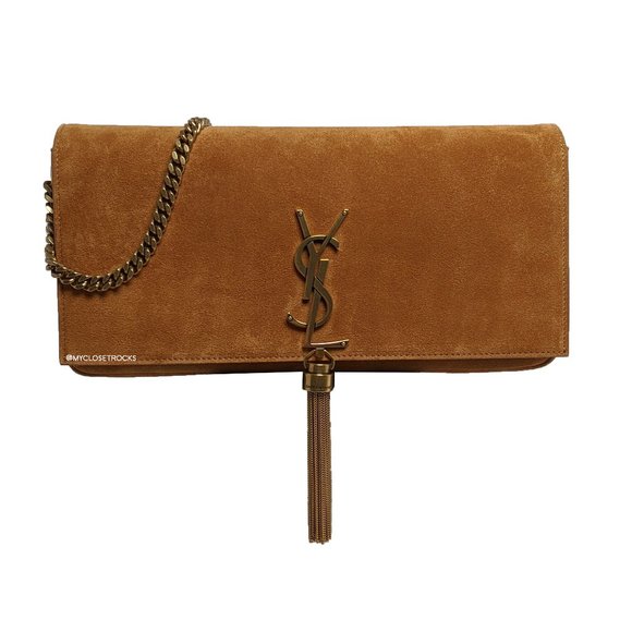 Saint Laurent Handbags - Saint Laurent Suede Kate 99 Tassel Shoulder Bag